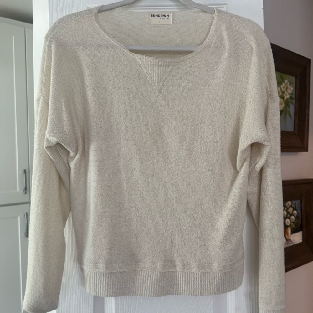 River + Sky Cream V-Neck Sweater